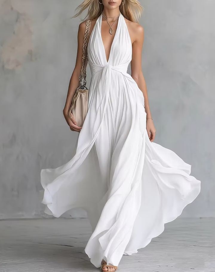 Robe Maxi pour Femme en Chiffon avec Coupe Fluide