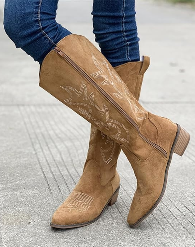 Stylish High Cowboy Women's Boots with Heel