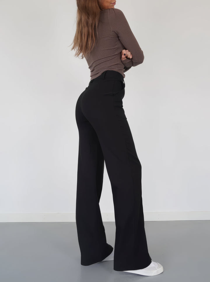 Arna | Pantalon taille haute élégant à jambe droite