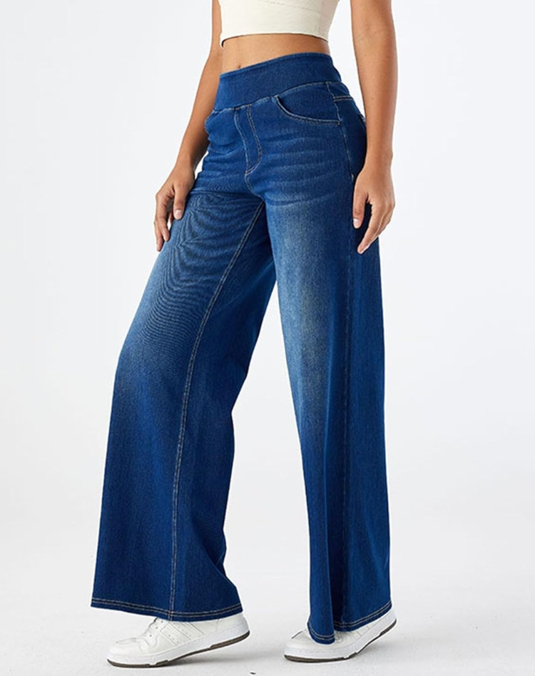 Evie | Comfy Elastische Broek met Hoge Taille