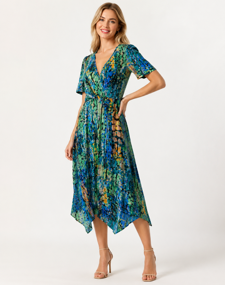 Theresia | Elegant Floral Dress with Flowy Fit