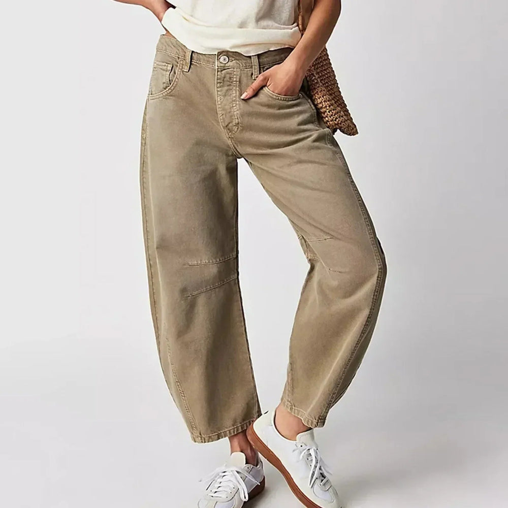 Comfortabele Wijde Broek Voor Dames Met Relaxte Pasvorm — afbeelding 2