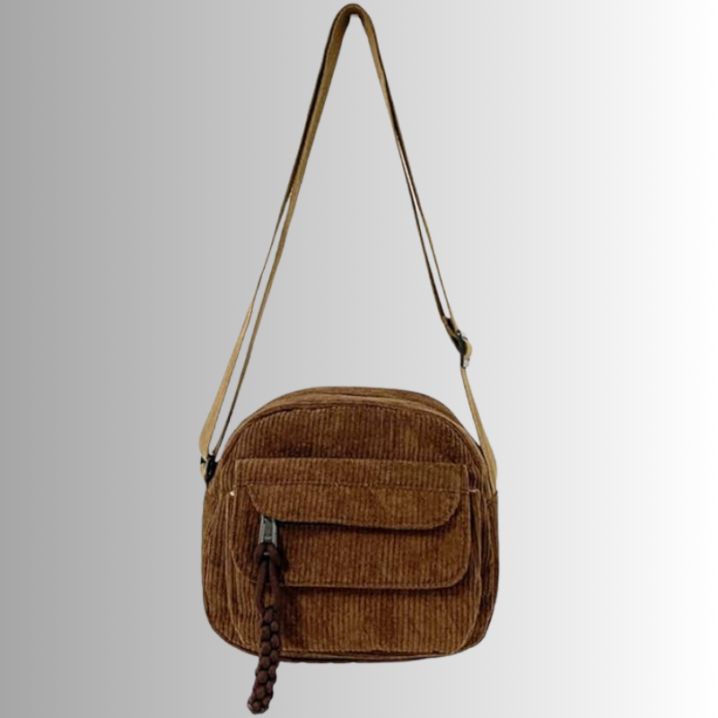 Geanna | Compacte Ribstof Schoudertas