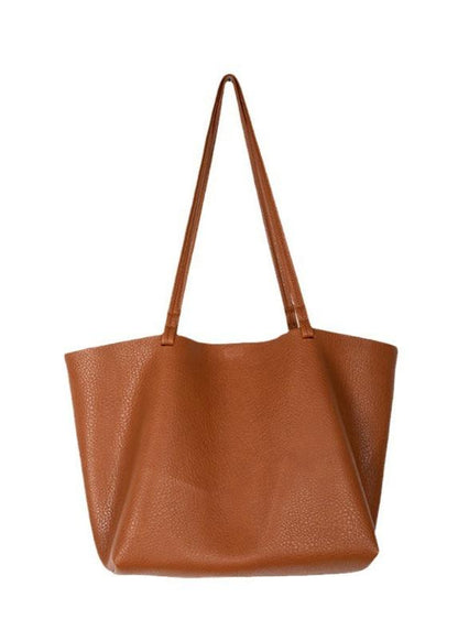 Elegante Ruime Leren Dames Shopper Tas