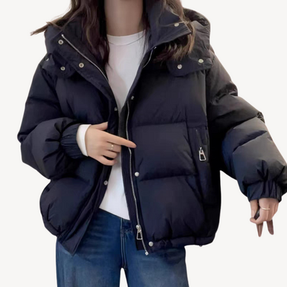 Trendy Warme Dames Puffer Jas met Capuchon