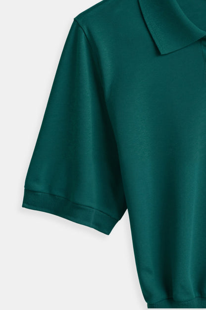 Dames Poloshirt met Korte Mouwen en V-Hals