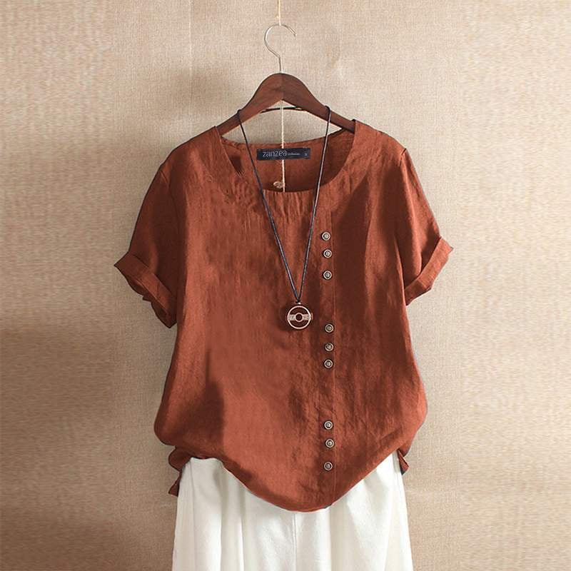 Katja | Linnen Knoopdetail Top