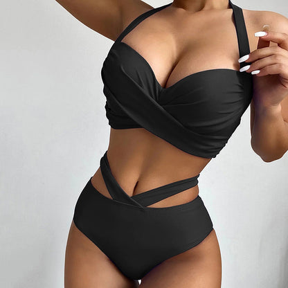 Meike | Luxe Marmer Bikini met High Waist Cut