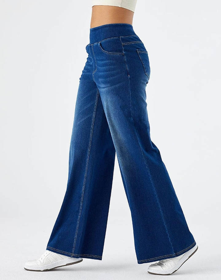 Evie | Comfy Elastische Broek met Hoge Taille