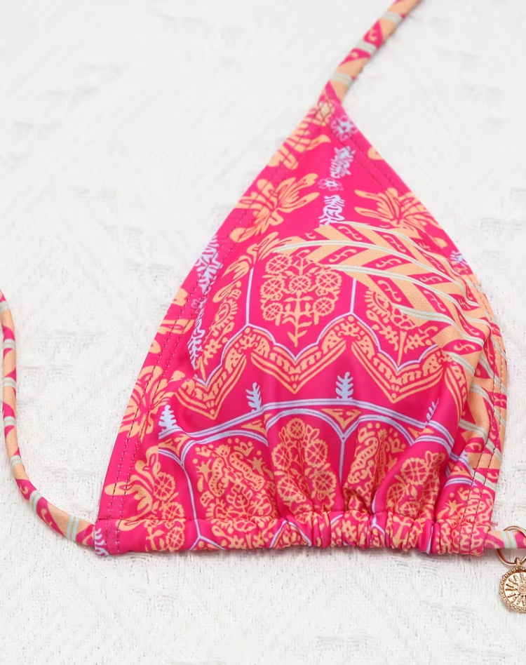 Farfalah | Modne bikini trójkątne z boho nadrukiem