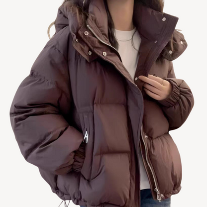 Trendy Warme Dames Puffer Jas met Capuchon
