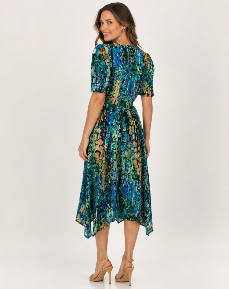 Theresia | Elegant Floral Dress with Flowy Fit