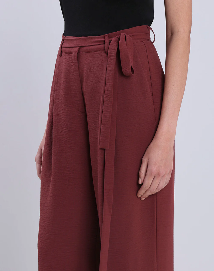 Elegante Luchtige Dames Palazzo Broek met Hoge Taille