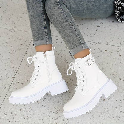 Kiaria | Combat Boots met Chunky Zool en Ritsdetail