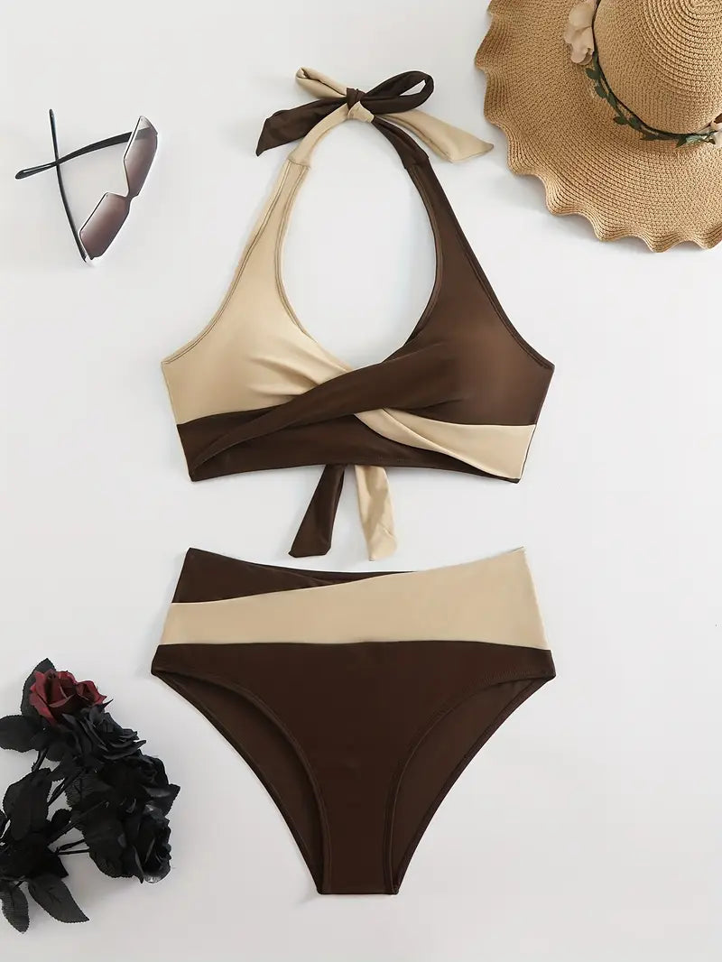 Roselyn | Tweekleurige Bikini Set