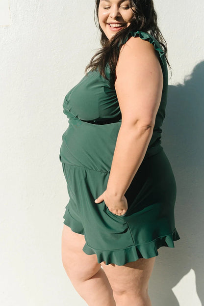 Zomerse Elegante Playsuit Dames Met V Hals en Ruches