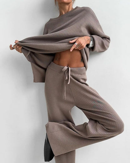 Luxe Oversized Dames Co-ord Loungeset met Wijde Broek