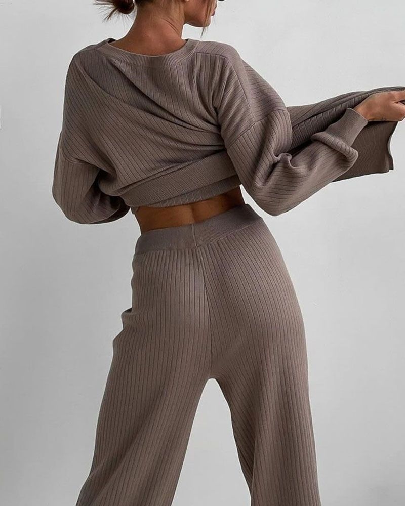 Luxe Oversized Dames Co-ord Loungeset met Wijde Broek