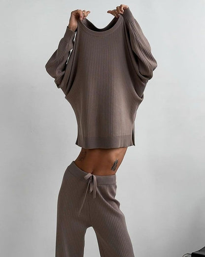 Luxe Oversized Dames Co-ord Loungeset met Wijde Broek