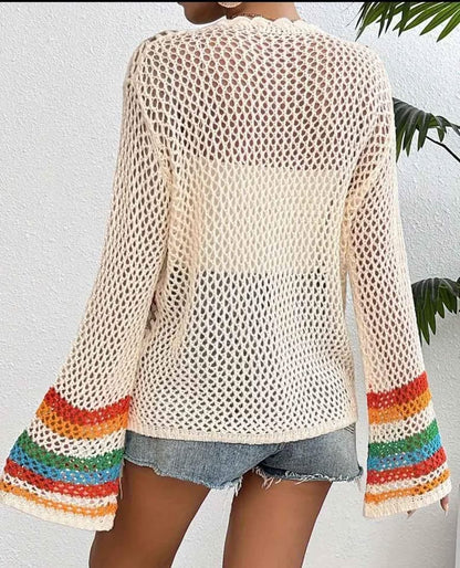 Luchtig en chique dames cardigan met comfortabele pasvorm