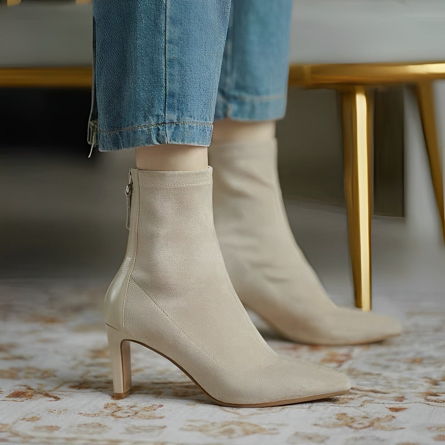Joda | Elegante Enkellaarzen met Hak