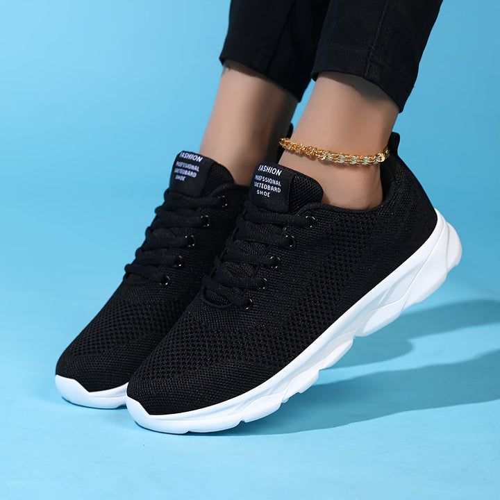 Lightweight Mesh Sneakers with Laces for Women