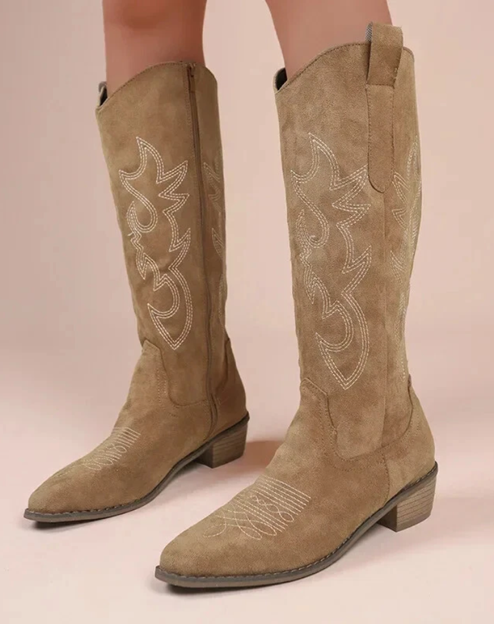Stylish High Cowboy Women's Boots with Heel