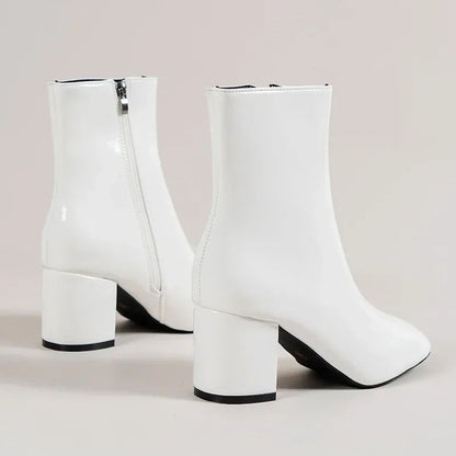 Trendy Elegante Dames Enkellaarsjes met Blokhak