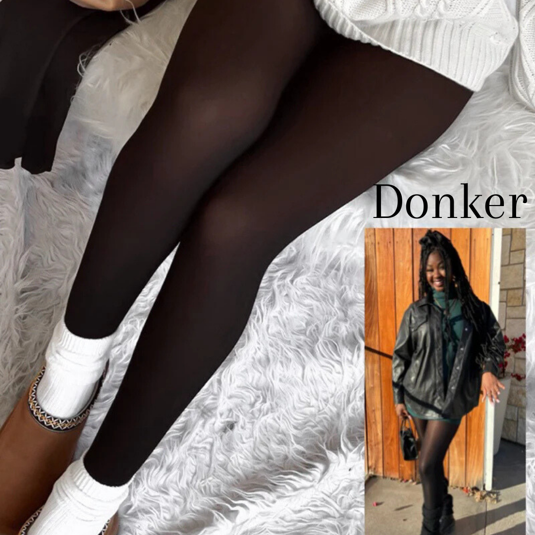 Legging d'hiver chaud en polaire pour femmes avec taille haute