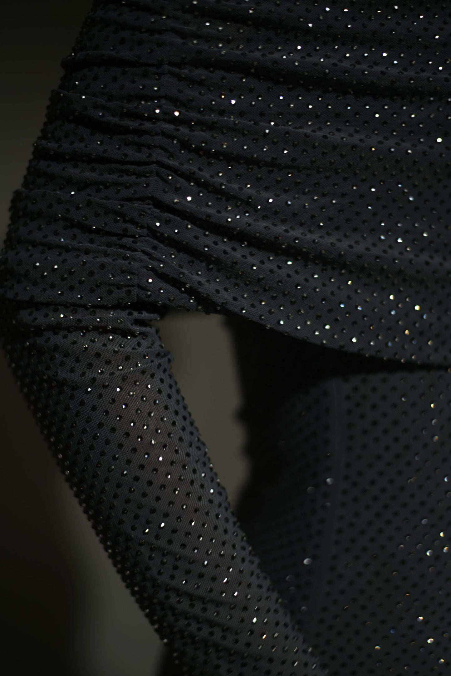 Tacy | Galajurk Strapless Glitter Jurk met Lange Mouwen