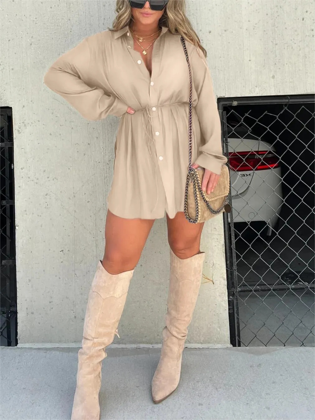 Jazz | Trendy satijnen romper jurk