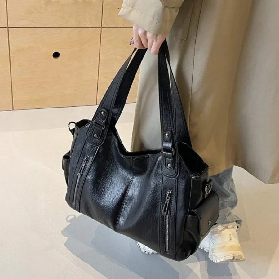 Stijlvolle Luxe Dames Schoudertas met Rits