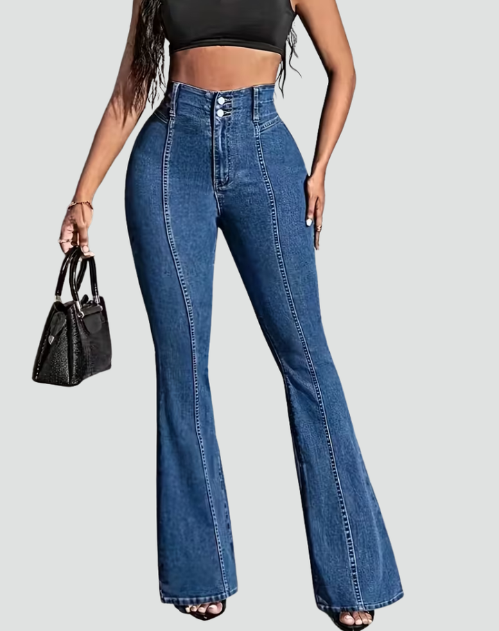Beverley | Playful Flared Jeans with Bow Details