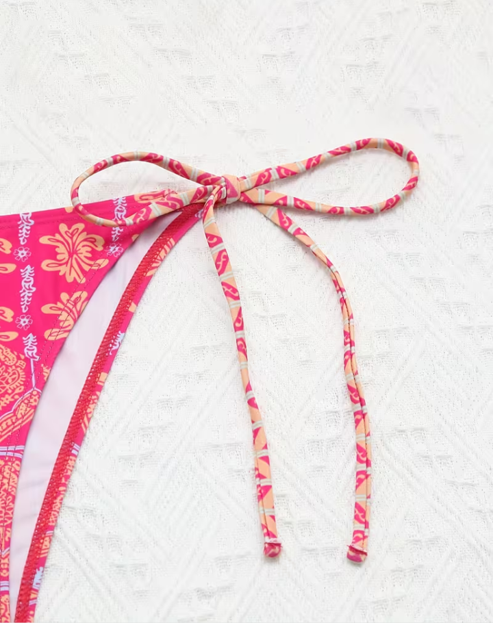 Farfalah | Modne bikini trójkątne z boho nadrukiem