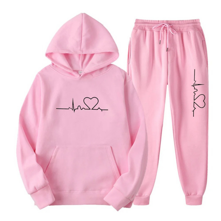 Comfortable Oversized Women's Hoodie Tracksuit Set