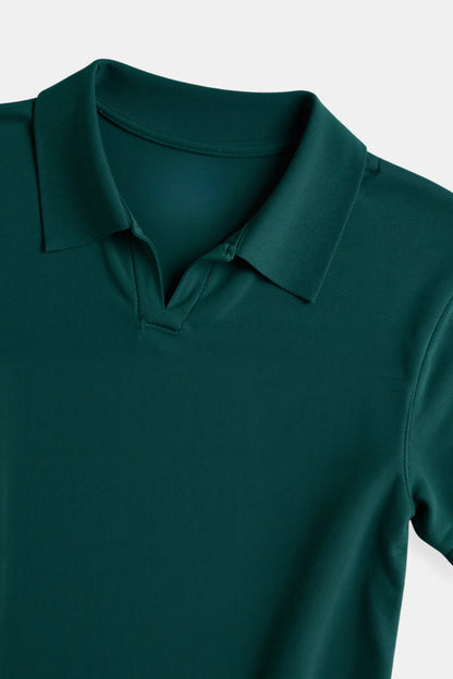 Dames Poloshirt met Korte Mouwen en V-Hals