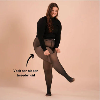 Dames Warme Fleece Winter Legging met Hoge Taille