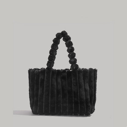 Lina | Luxe Faux Fur Handtas met Gestructureerde Look