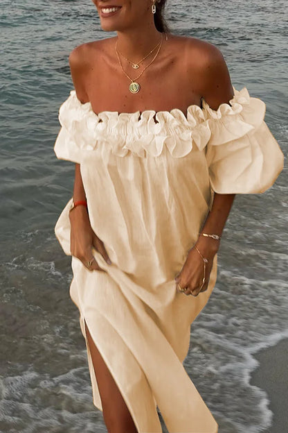 Alyce | Zomerse Off-Shoulder Jurk met Ruches