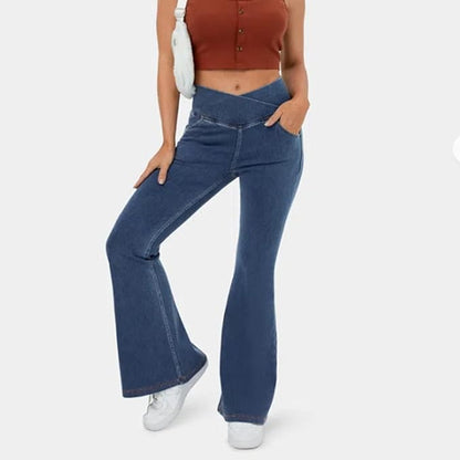 Veronica | Elastische Flatterende Flared Broek