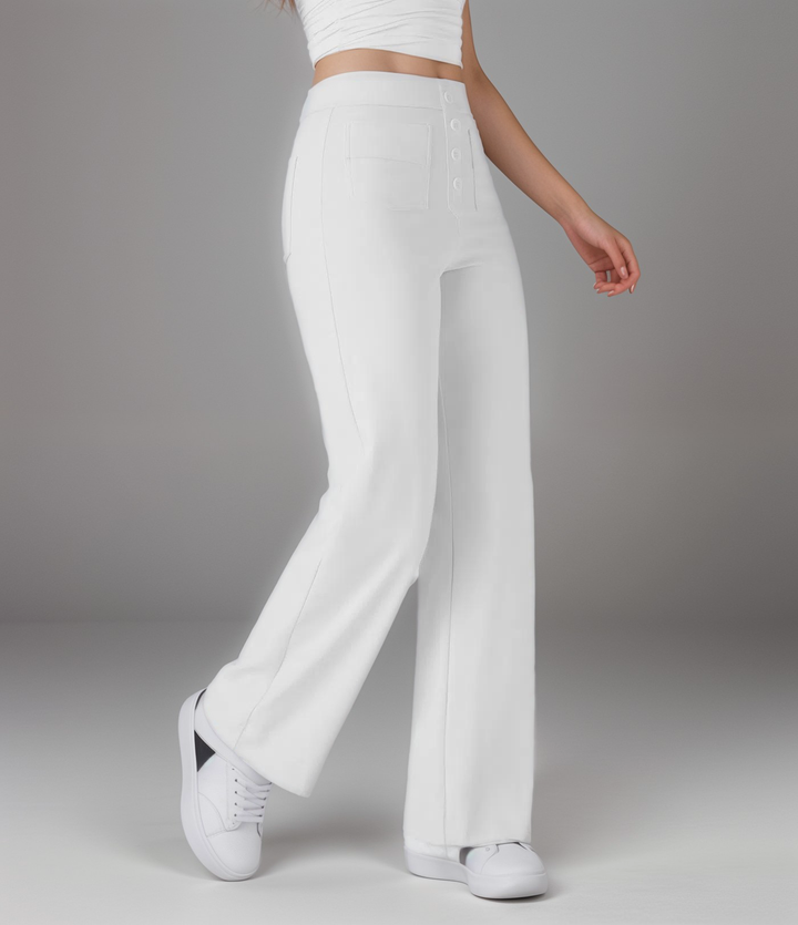 Elsa | Pantalon sculptant tendance taille haute élastique