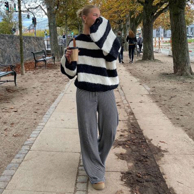 Andi | Comfortabele Gestreepte Loungebroek
