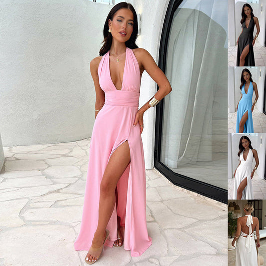 Lillie | Elegant Halter Maxi Jurk