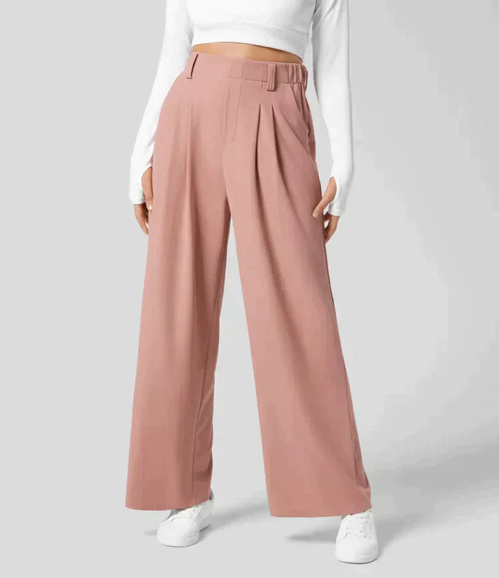 Noelle | Elegante Wijde Plooi Dames Broek