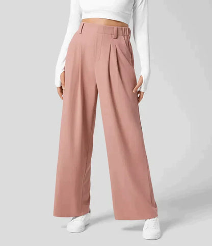 Anneliese | Plissé Wide-Leg Trousers