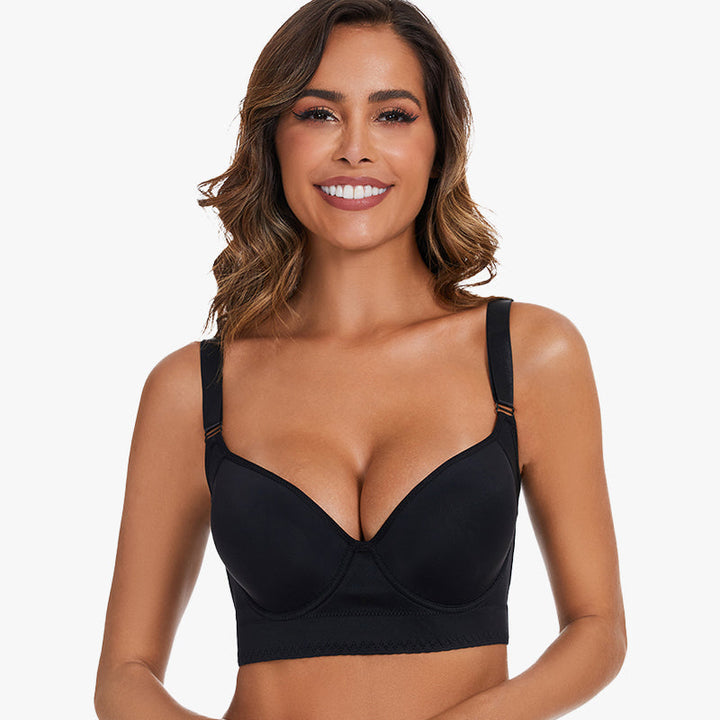 Women's Shaping Bra with Adjustable Straps and Wide Back Closure