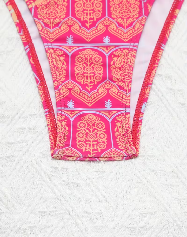 Farfalah | Modne bikini trójkątne z boho nadrukiem