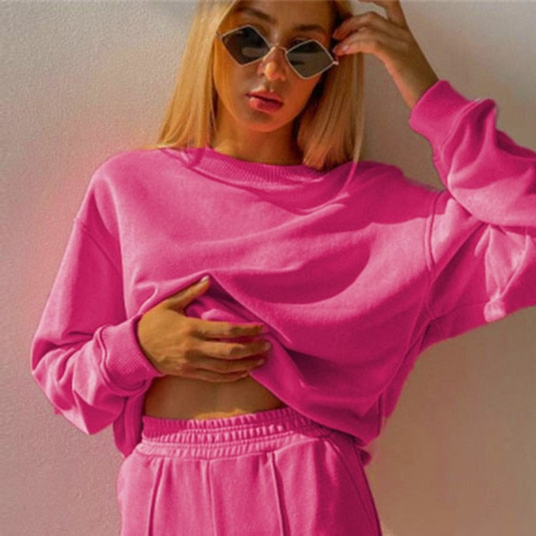 2-teiliges Jogginganzug für Damen Roze / S - AIDA LENA