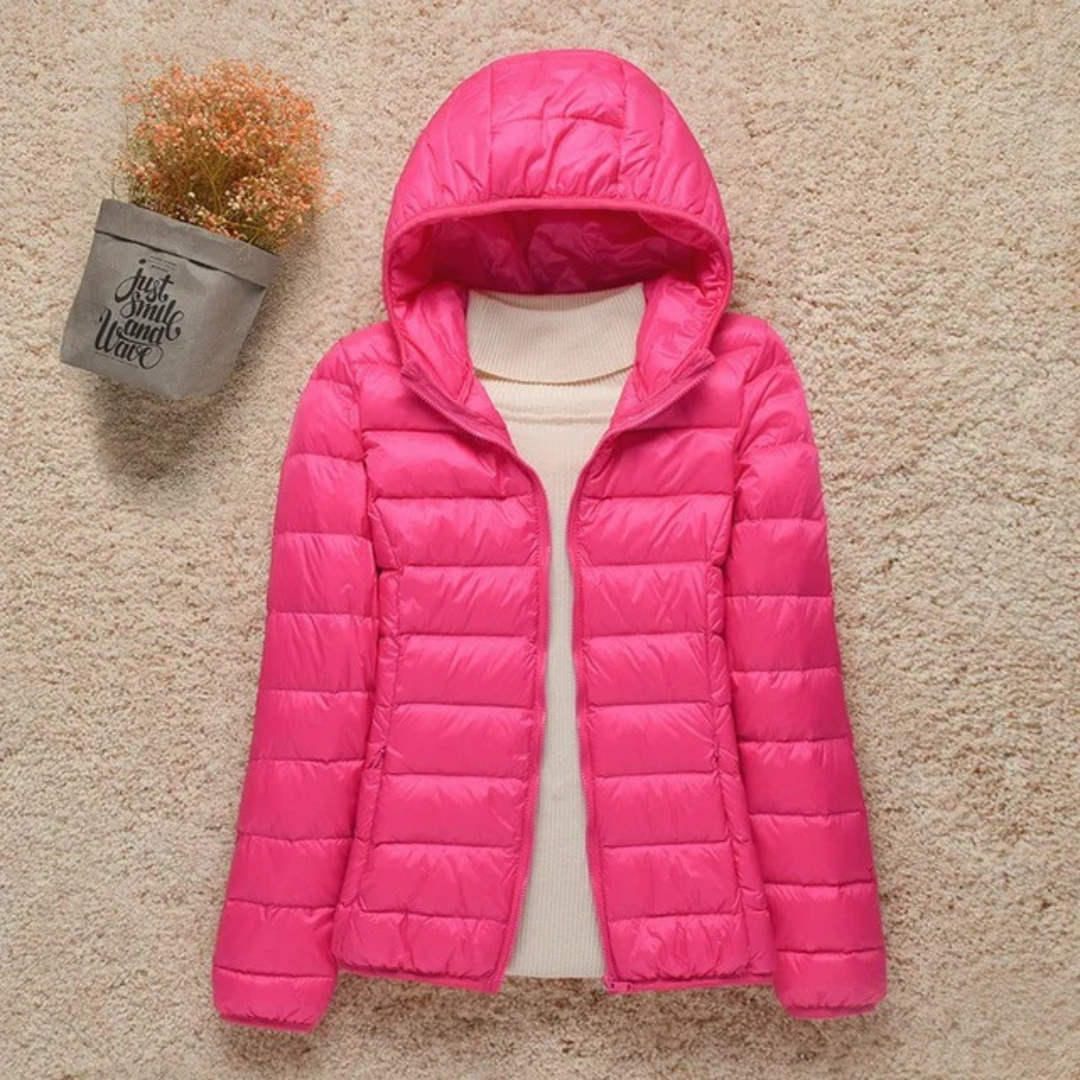 Veste matelassée légère et chaude pour femme avec capuche