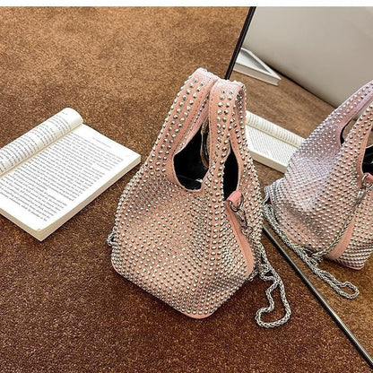 Lorelie | Glam Mini Bag met Strass en Schakelriem